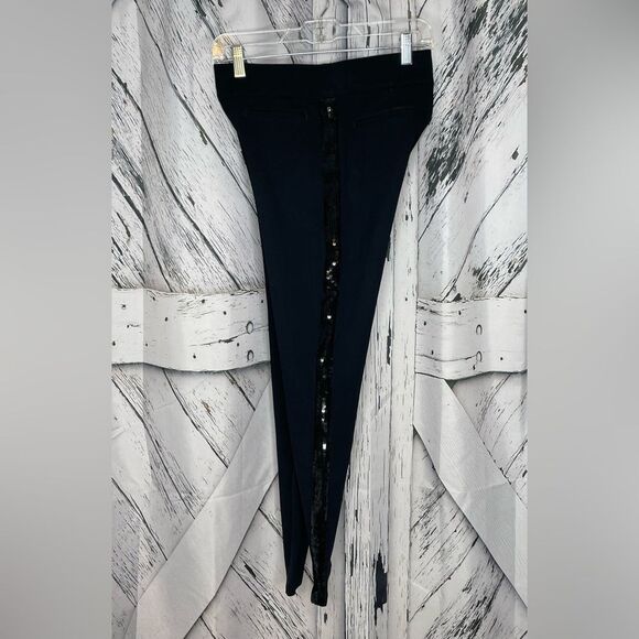 SPANX Ponte Skinny Sequin Trim Black S/P - Picture 6 of 10